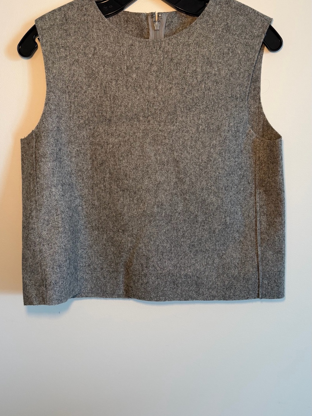 COS Grey Sleeveless Wool-Blend Shell Top